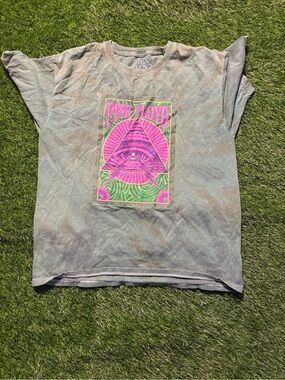 Pink Floyd Kids Short Sleeve Tee in Pink & Green Graphic